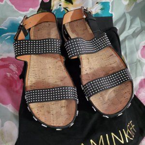 Rebecca Minkoff Talia Too Black Silver Stud Sandal